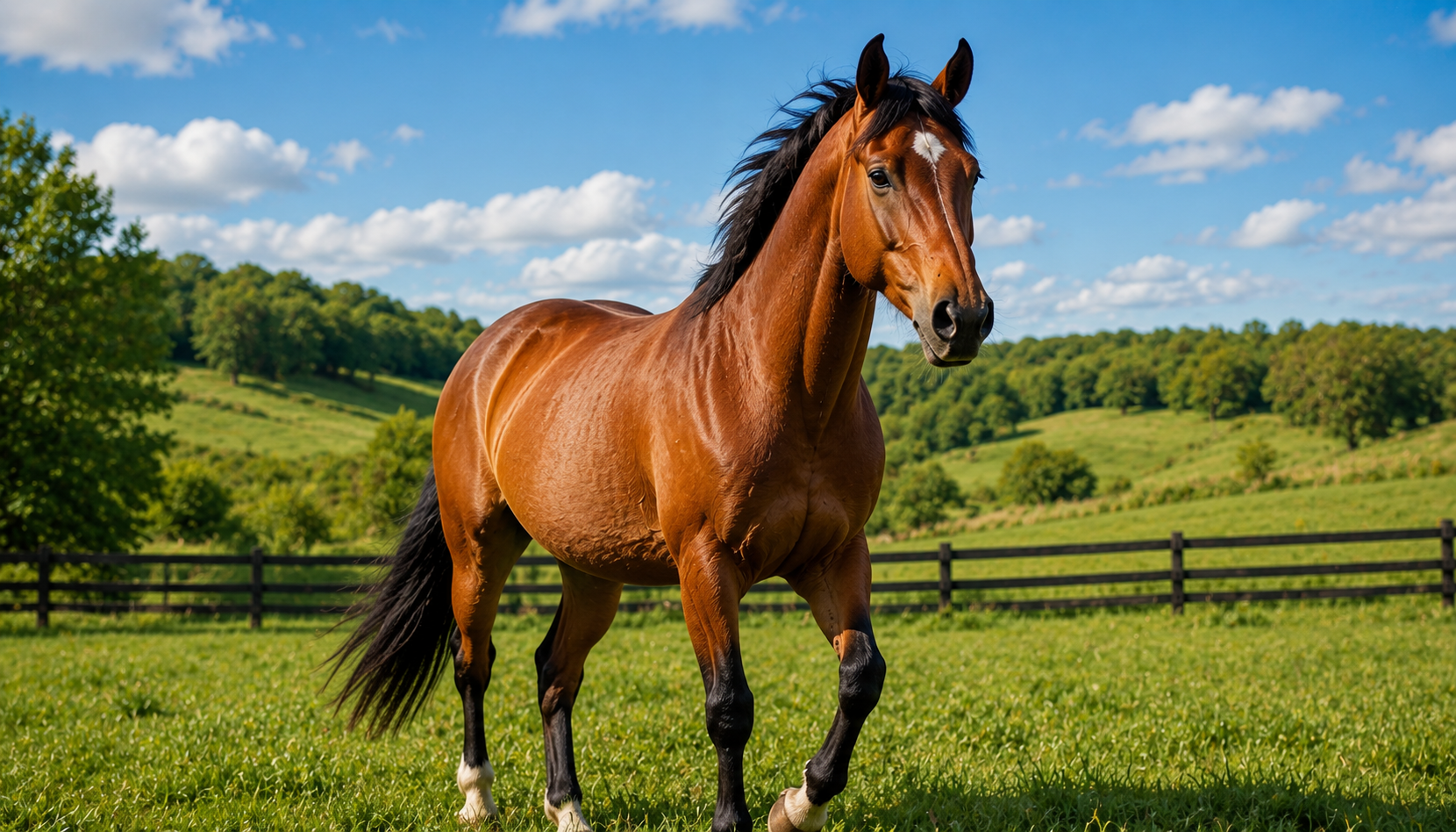 cavalo no pasto