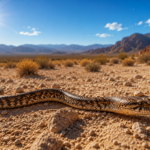 cobra rastejando no deserto